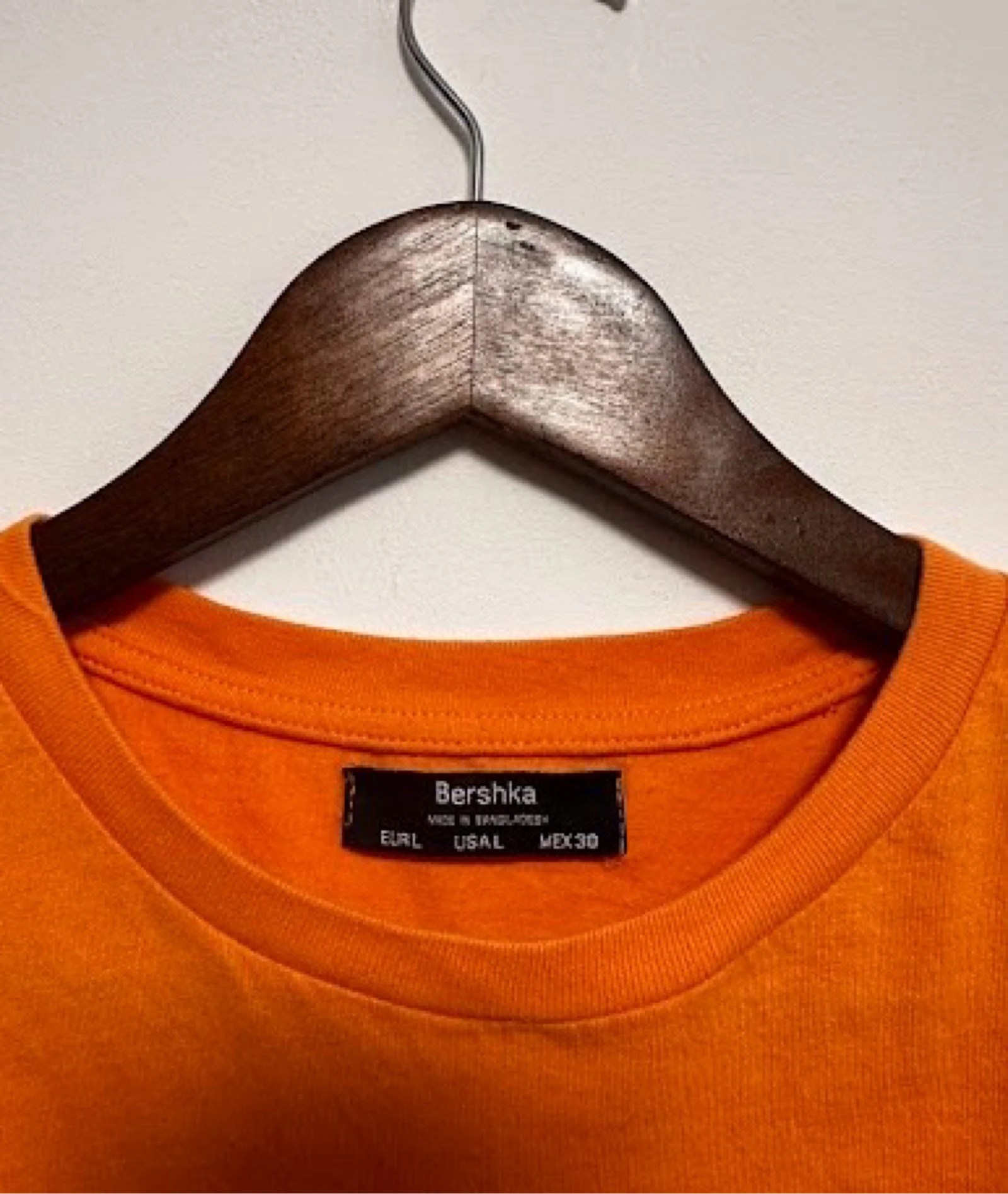 Crop top orange Bershka taille L court boxy – photo 4
